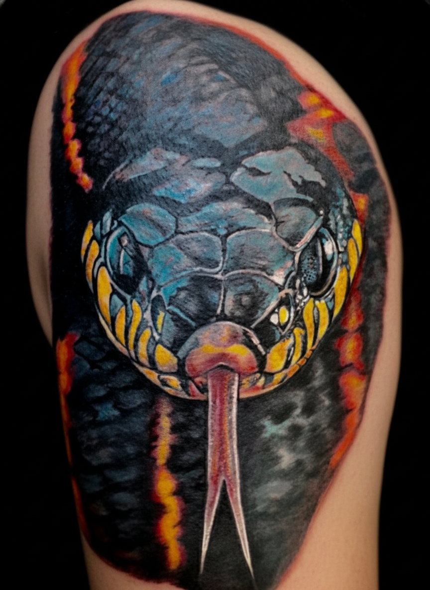 Hyper-realistic Snake Detail