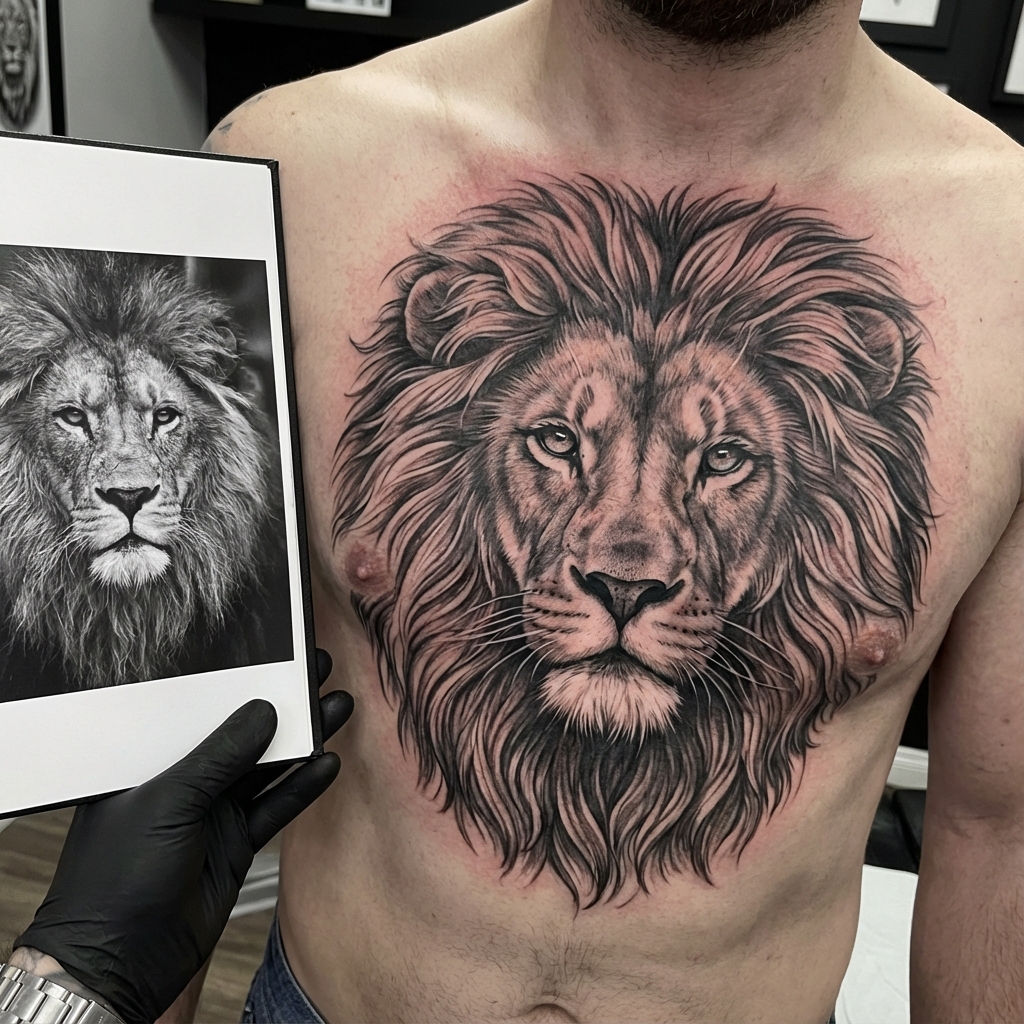 Lion Portrait Detail